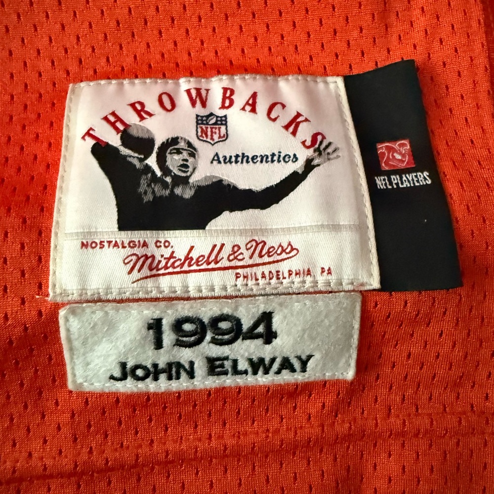 Throwback John Elway #7 Authentic Mitchell & Ness… - image 2